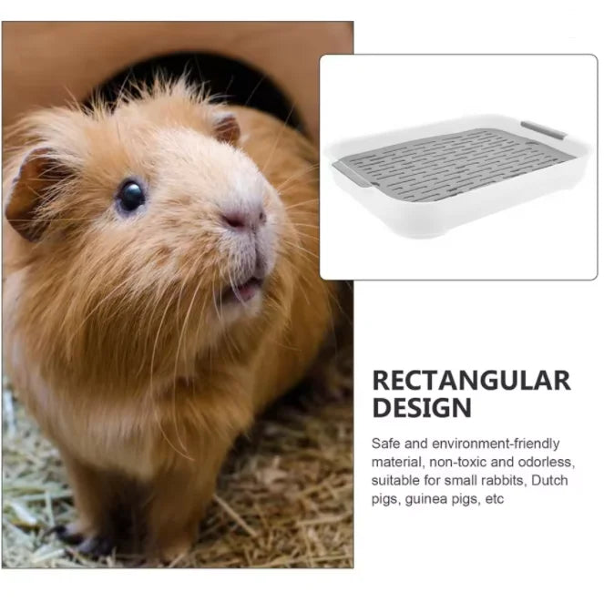 Rabbit Litter Box Small Pet Toilet Tray Bunnies Corner Toilet Box For Ferret Hamster Dragon Cat Guinea Pig Dutch Pig Supplies