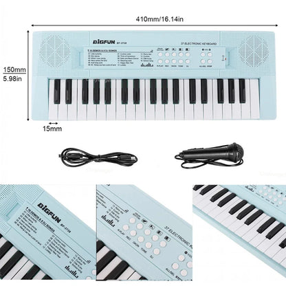 37 Keys Electronic Piano Keyboards with Microphone Rechargeable Education Toys Musical Instrument Gifts for Boys Girls