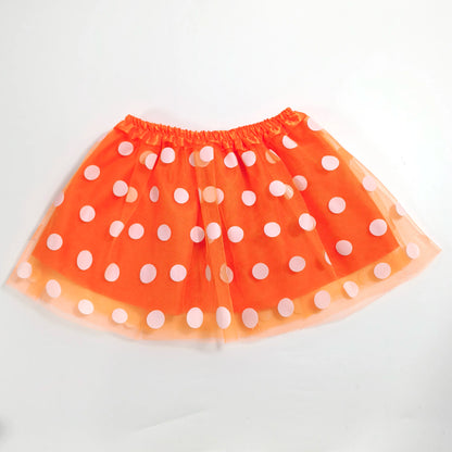 Children's Mesh TUTU Skirt, Polka Dots Skirt Light and Bright Dance Dress, with Multiple Colors to Choose from
