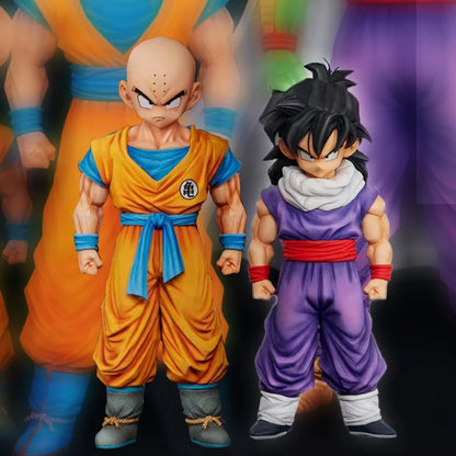 28cm Anime Dragon Ball Kids Krillin Son Gohan Trunks PVC Action Figures Model Collection Desktop Decoration Toys Kids Gifts