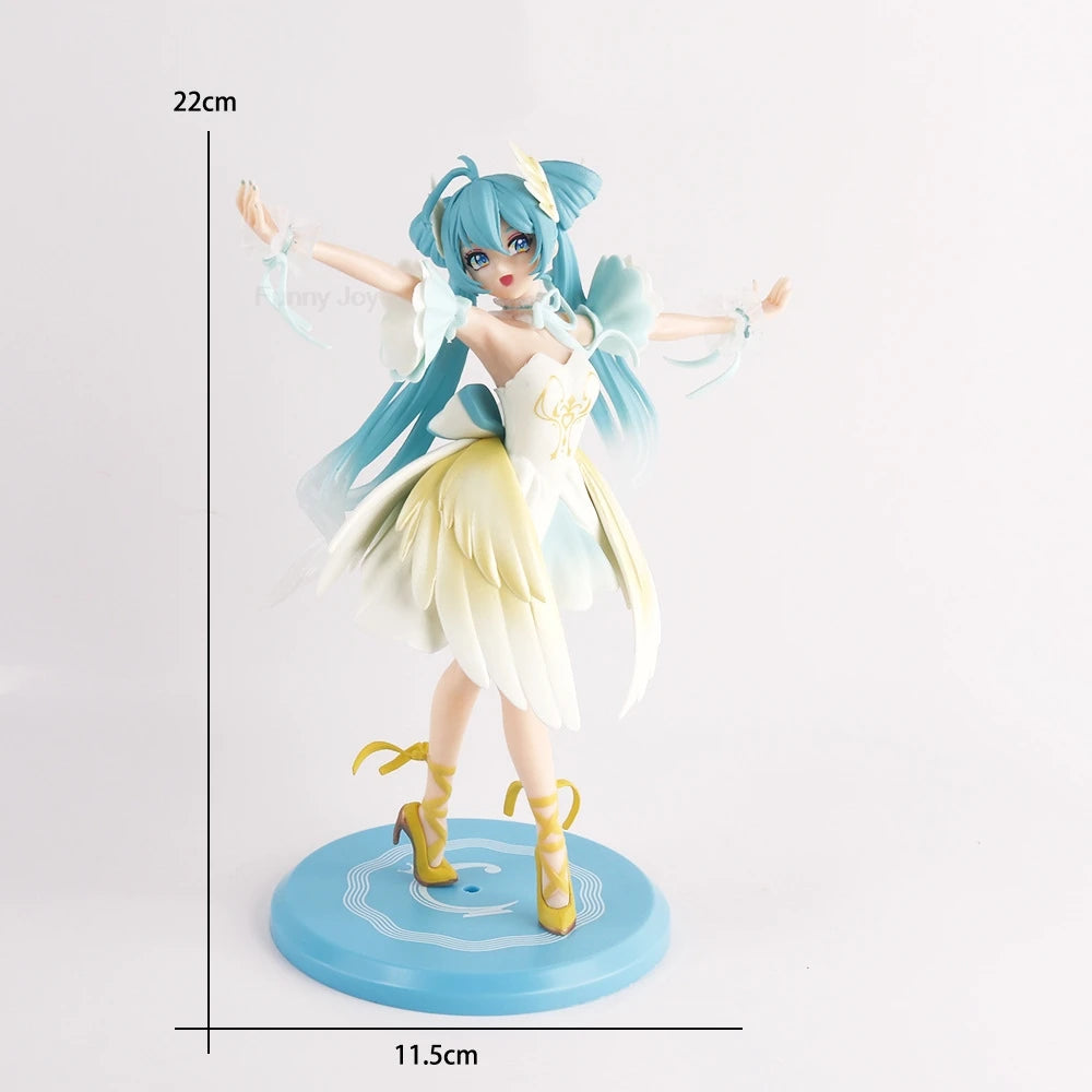 Anime Figure Cherry Blossoms Dress Action Figures Kawaii Swimsuit Vocaloid PVC Collectible Model Toys Girl Gift