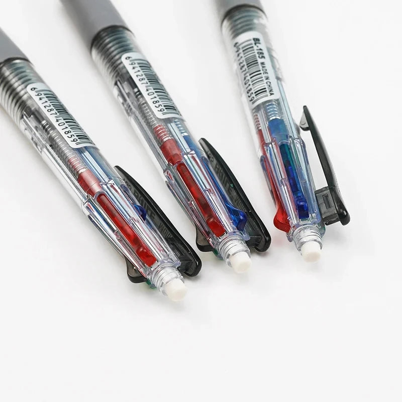 5 In 1 Multicolor Ballpoint Pens 4 Colors Ball Pen 1 Automatic Pencil With Eraser For School Office Writing Supplies Stationery