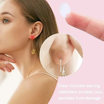 200/100Pcs Clear Invisible Earlobes Protective Stickers For Stretched Ear Lobes And Relieve Strain From Heavy Earrings