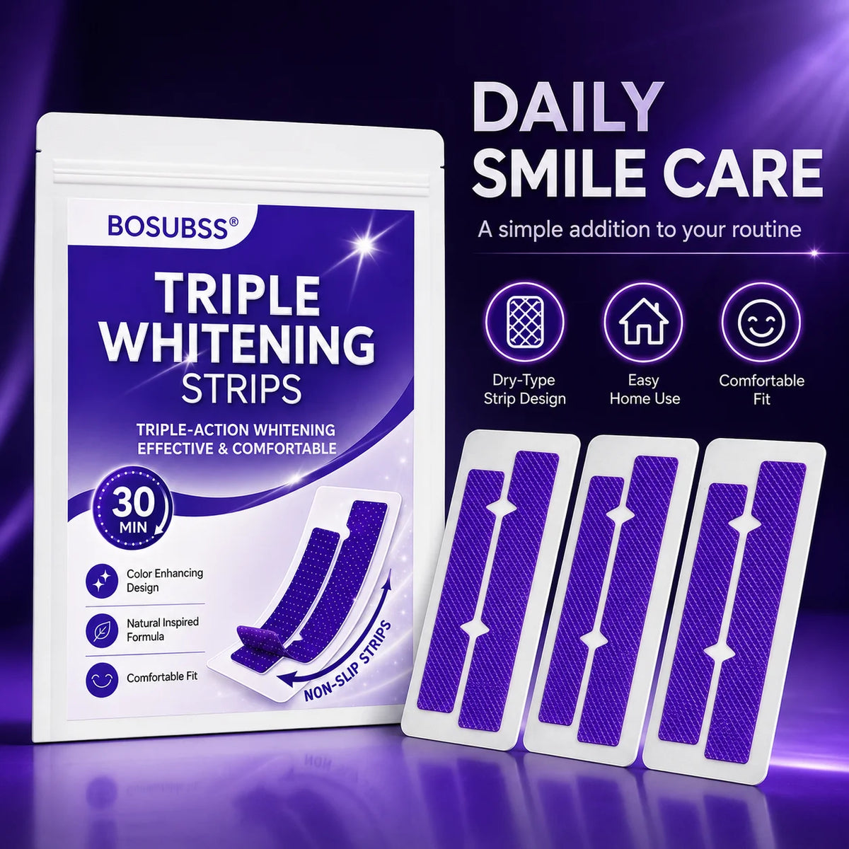 16/8/4pcsWhitening Strips for Teeth, At-Home Smile Care Strips, Easy-Use Oral Beauty Strips for Daily Routine, Bright Smile Appe