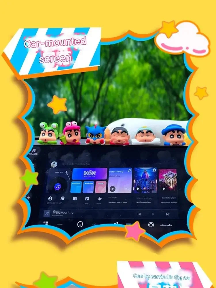 Kucikuji Original Crayon Shin Chan Blind Boxs Toys Kawaii Figures Anime Model Mobile Phone And Computer Screen Car Ornament Toys
