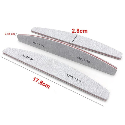 5/25Pcs/Lot Nail File Mix Color 80/100/150/180/240 Grit Professional Sandpaper Cuticle Remover Buffer Files Manicure Tool Set