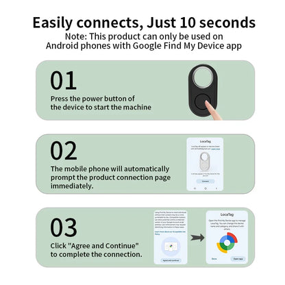 Long Distance Tracker for Samsung Device via Android Google Find Hub App Locator Finder Far Away Positioning Anti-lost Smart Tag