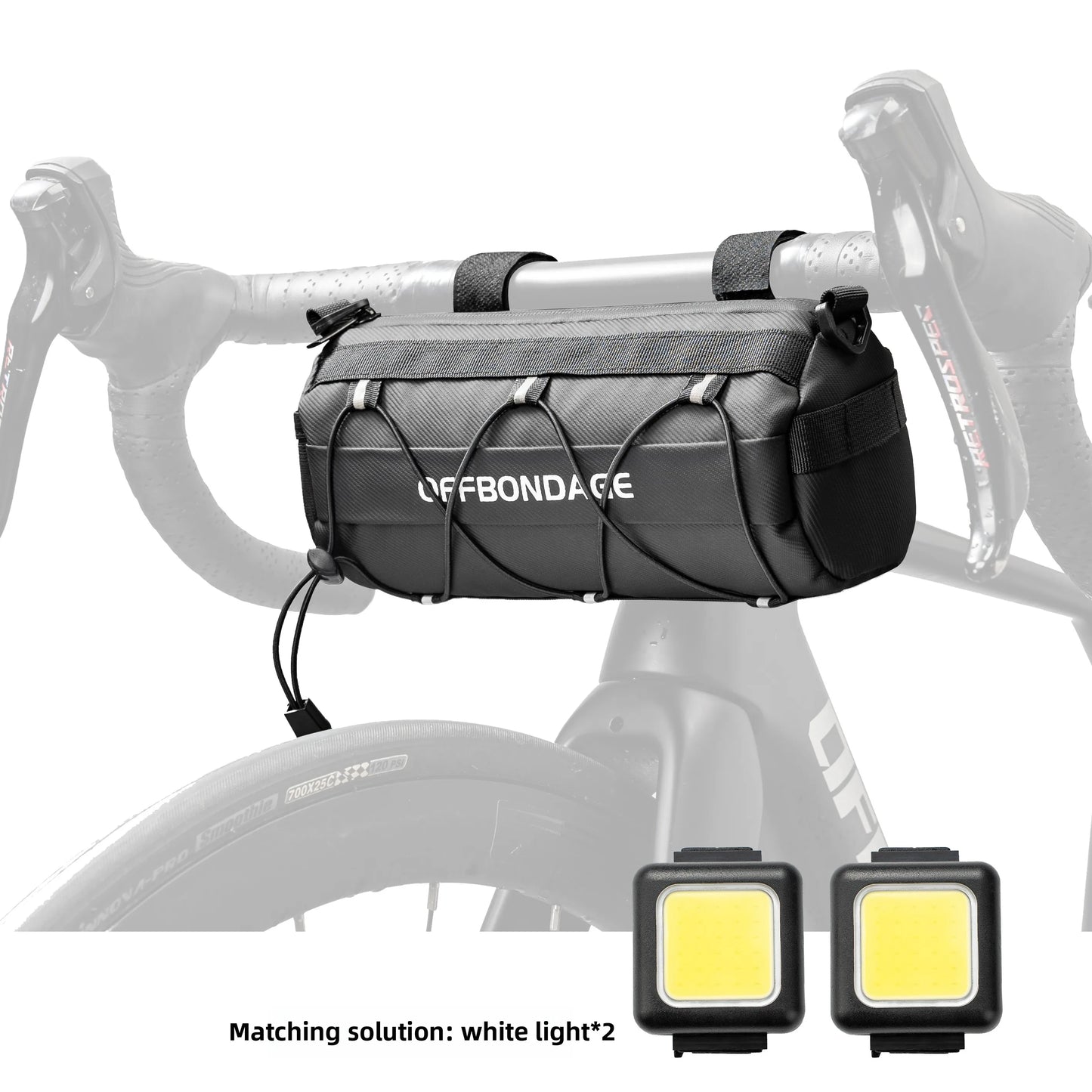 OFFBONDAGE Bike Front Bag Bicycle Bag Storage Outside Multifunction Riding Bag Mountain Bike Front Bag Bicycle Accessories