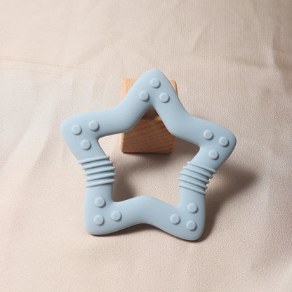 New Star Silicone Teether Food Grade Heart Baby Teething Toy