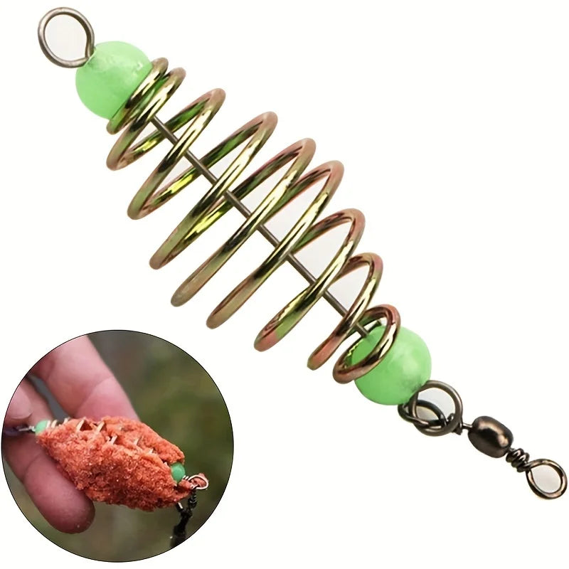 5Pcs Spring Feeder Basket Fishing Bait Trap Cage Holder Lure Bait Cage for Carp Fishing Tackle Accessories Easy Bait Loading