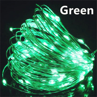 USB Led Fairy Lights Copper Wire String 1/2/3/5/10/20M 200LED Holiday Lamp Garland For Christmas Tree Wedding Party Decoration
