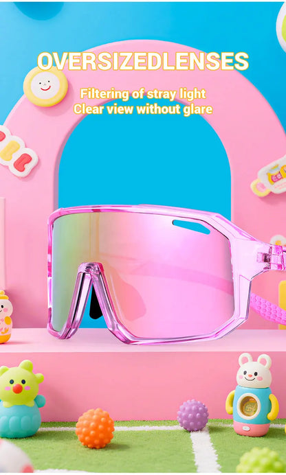 SCVCN Children Cycling Glasses Kids Outdoor Sports Sunglasses UV400 MTB Bike Eyewear Girls Boys Camping Fishing Golf Accessories