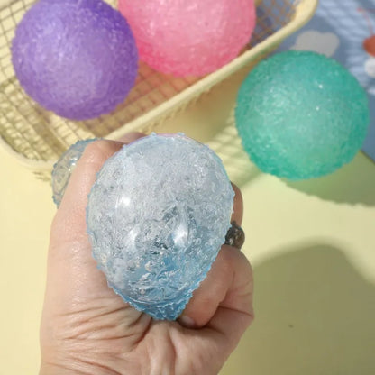Ice Ball Maltose Squishy Toys Blue Mochi Sensory Fidgets Toy Simulated Transparent Anti Stress Slow-rebound Decompression Toy
