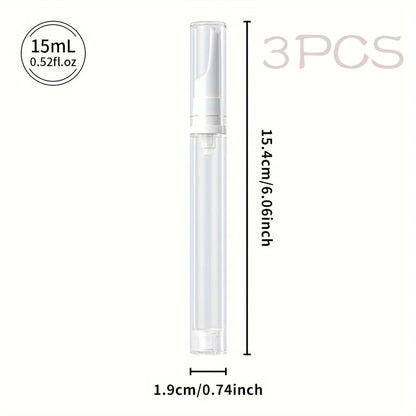 5/10/15ml Clear Foundation Dispenser Bottle Portable Travel Essence Sample Container Airless Vacuum Eye Gel Cream Empty Tubes