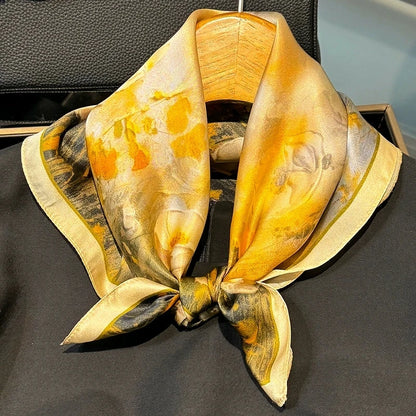 Scarf 100% Silk Bandana Women Square Scarves Wrap Kerchief Spring Fashion Luxury High Quality Headband Hijab Shawls 2026