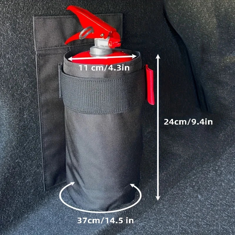 1pc Oxford Fabric Car Fire Extinguisher Organizer - Durable Trunk Storage Bag & Seat Back Holder, for Fire Extinguisher Storage