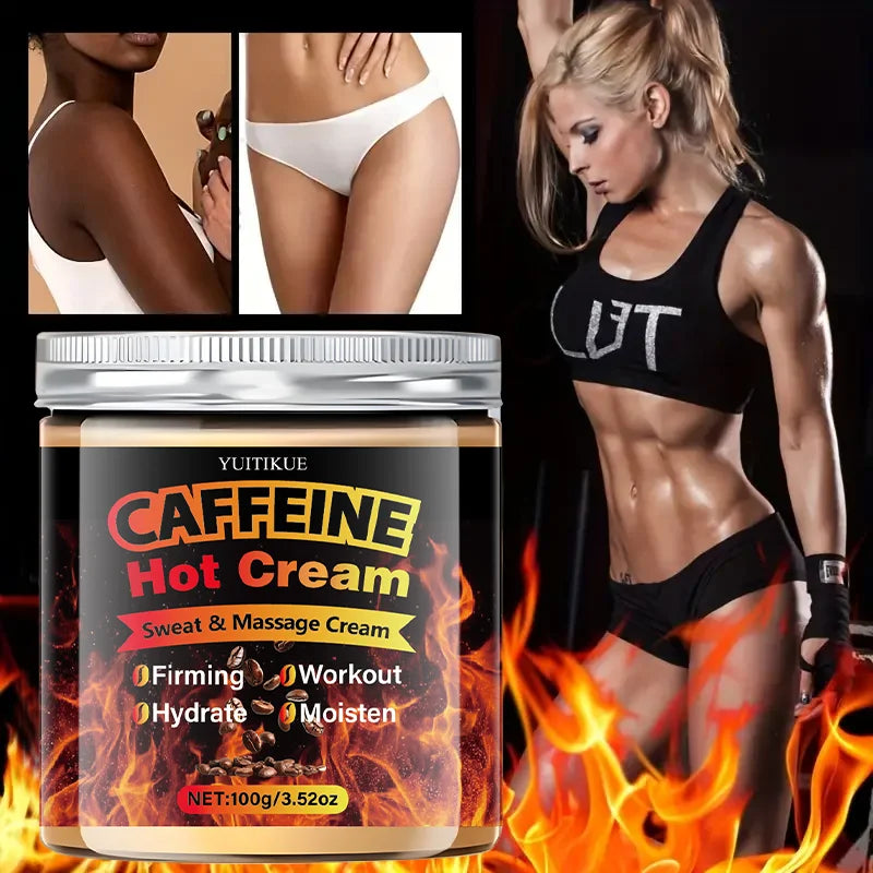 Body Warming Massage Cream - Firms skin, deeply moisturizes, contains collagen, hyaluronic acid, caffeine, retinol, and niacinam