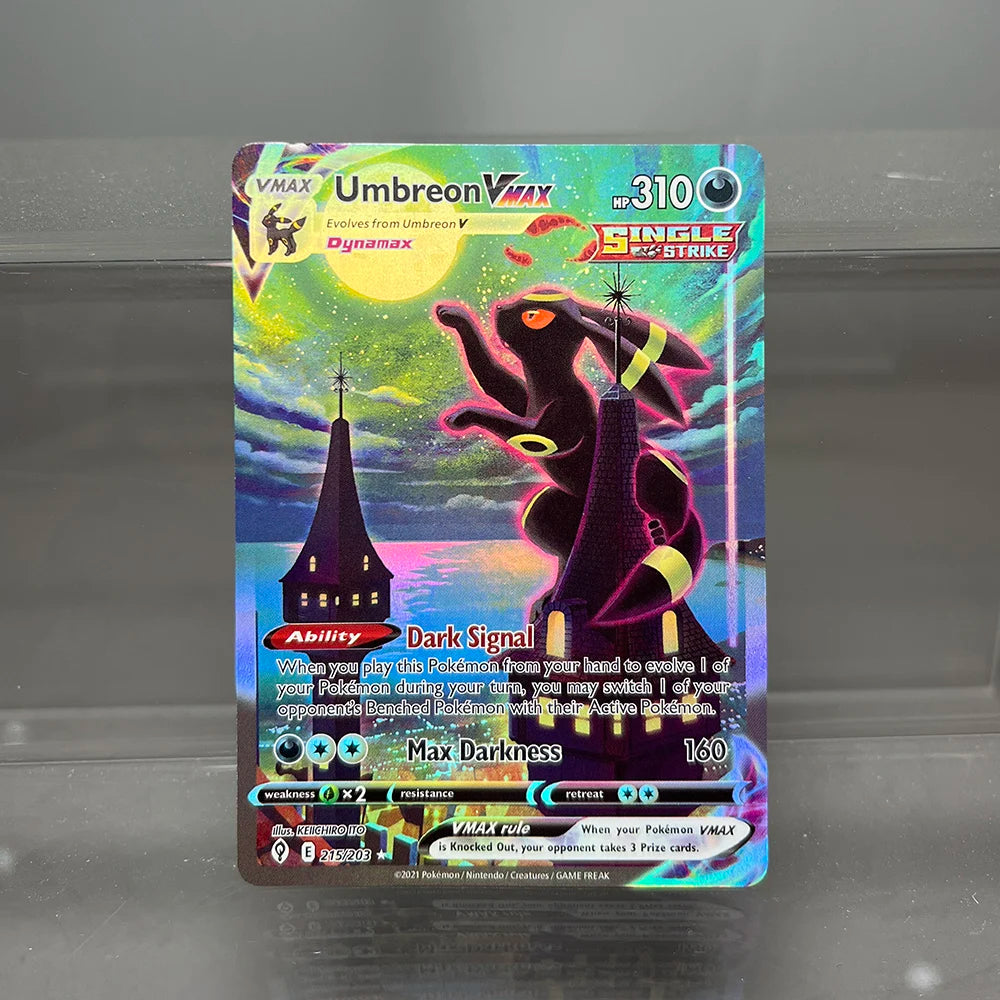 Foil PKM Single Cards Pikachu Charizard EX Bubble Mew Game Rare Collection Cards PTCG Rainbow Proxy Cards