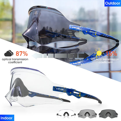 2025 Kapvoe Sport Sunglasses Road Bike Mountain Bicycle Cycl Glasses Riding Goggle Sports Eyewear for Man Women Cycling Glasses