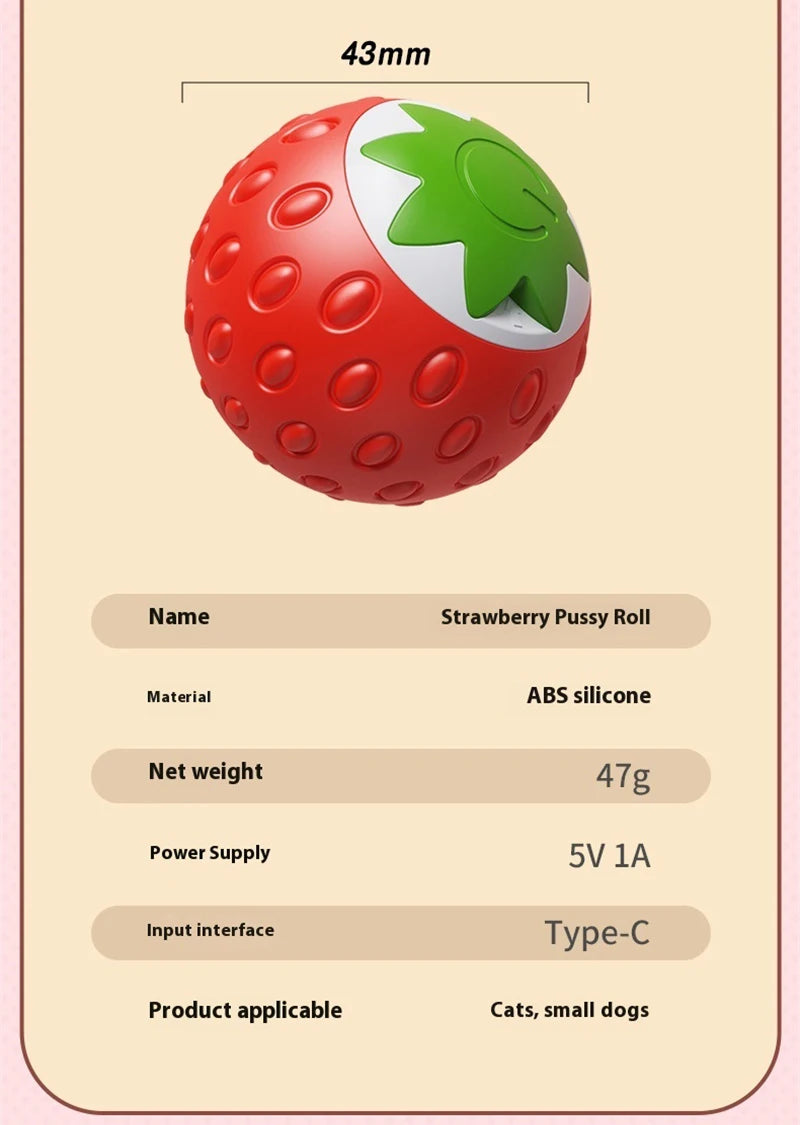 Smart Cat Toys Ball Automatic Interactive Pets Electric Rolling Teaser USB Rechargeable Kitty Moving Bouncing Ball Birthday Gift