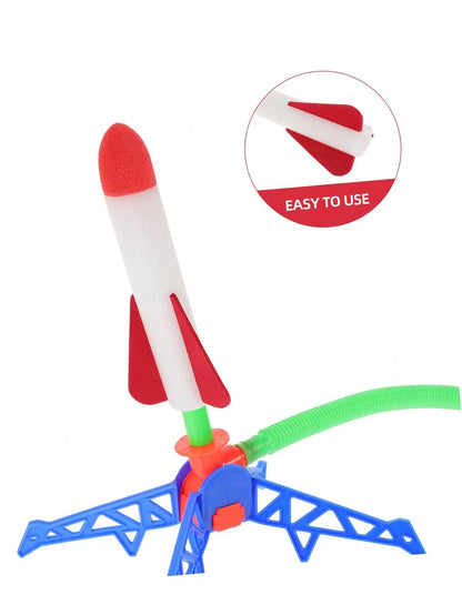 Flying Rocket Launch Cannon Foot Stepping Soaring Rocket Foot Stepping Toy Outdoor Flying Cannon Foot Stepping Children's Toy
