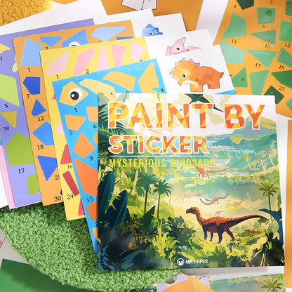 Mr Paper 12pcs/bag Sticker Book Students' Handmade 3D Geometric Collage DIY Stickers Early Educational Stickers For Journal