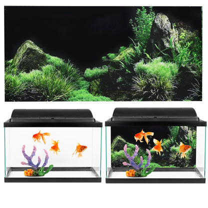 Aquarium Background Sticker Fish  Sticker Aquarium Fish  Seafloor Water Grass Background Decoration Painting PVC Sticker