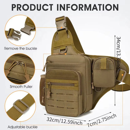 Camping Climbing Bag Chest Pouch For Men Cycling Hiking Travel Outdoor Sport Tactical Crossbody Molle Fishing Waist Fanny Pack
