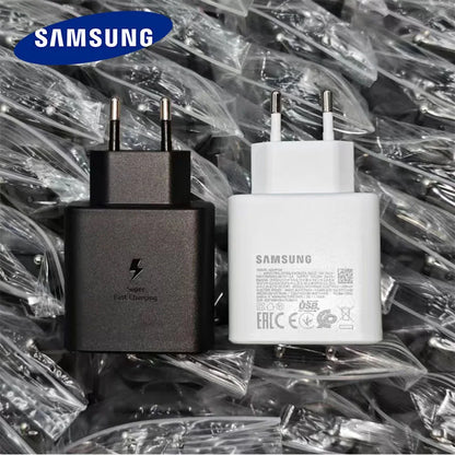 SAMSUNG Charger PD 45W Super Fast Charging Original 25W Wall Charger 5A Type C Cable Galaxy S26 S25 S24 S23 Ultra A54 A53 Note20