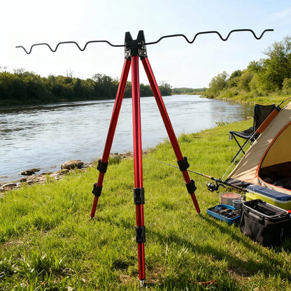 Telescopic Aluminum Alloy Fishing Rods Tripod Stand Holder for Telescopic And Hand-held Rods Durable Fishing Gear Accessory