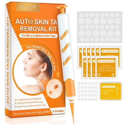 3 In1 Painless Auto Skin Tag Mole Wart Removal Kit Cleaning Tools Face Skin Care Body Wart Dot Treatments Remover Beauty Health