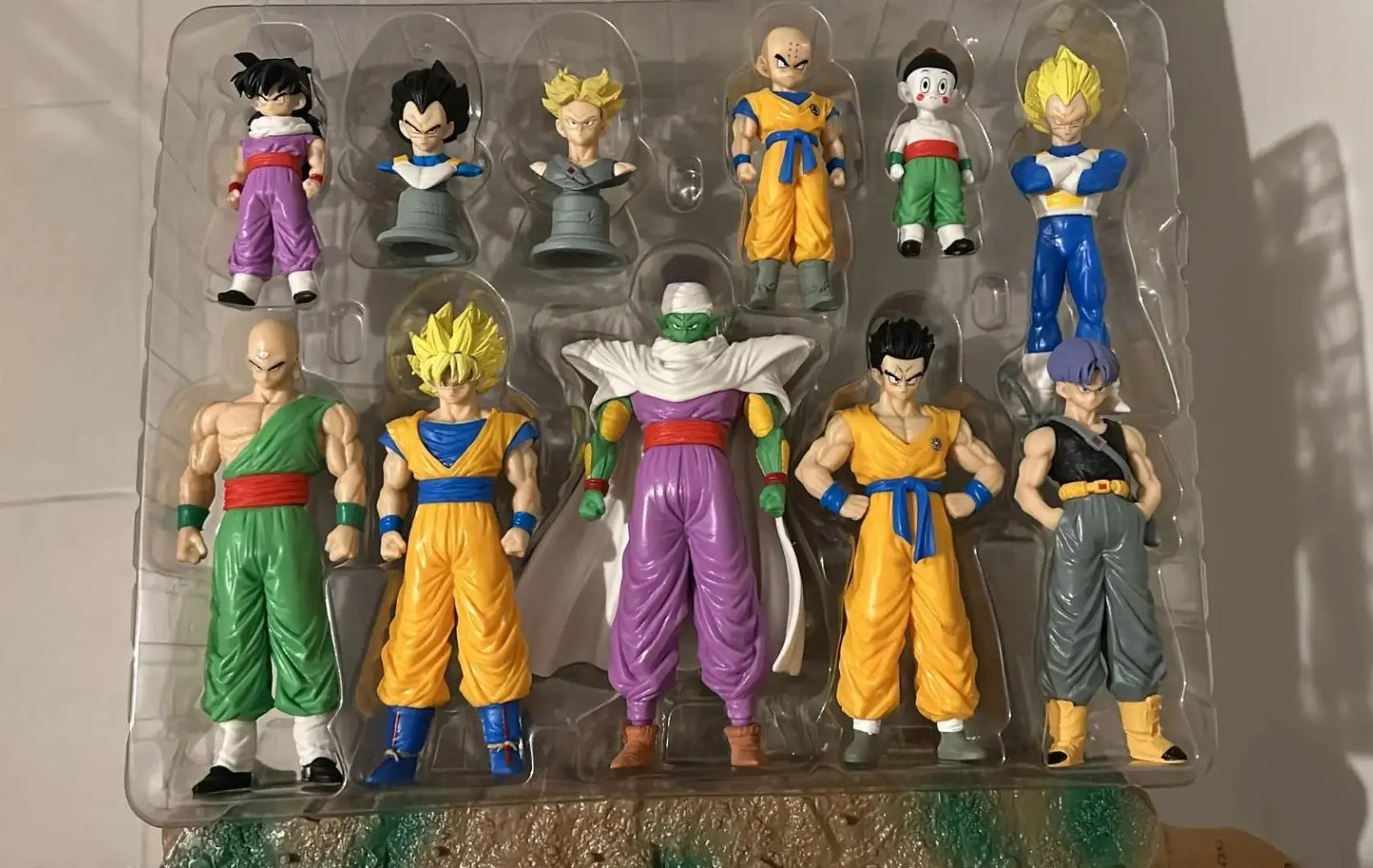 28cm Anime Dragon Ball Kids Krillin Son Gohan Trunks PVC Action Figures Model Collection Desktop Decoration Toys Kids Gifts