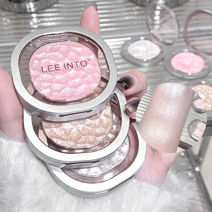 LEEINTO color-glowing high-gloss powder pearlescent powder brightens up the make-up eye shadow disc