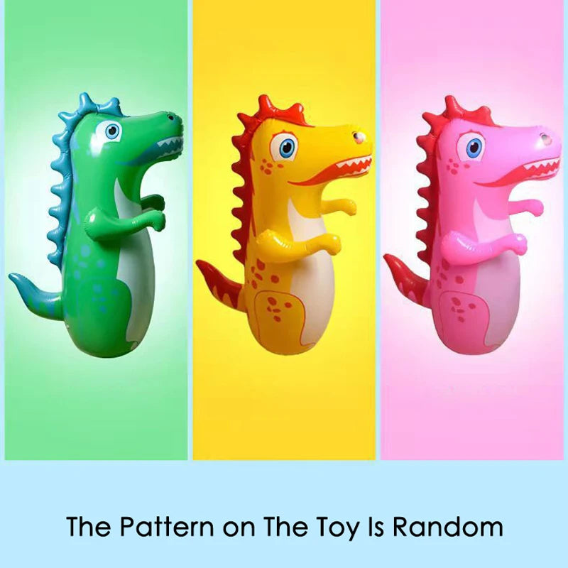Tumbler Boxing Inflatable Standing Punching Bag Parent Child Toy for Boys Games Sport Dinosaur Model Kids Activity Outdoors Gift