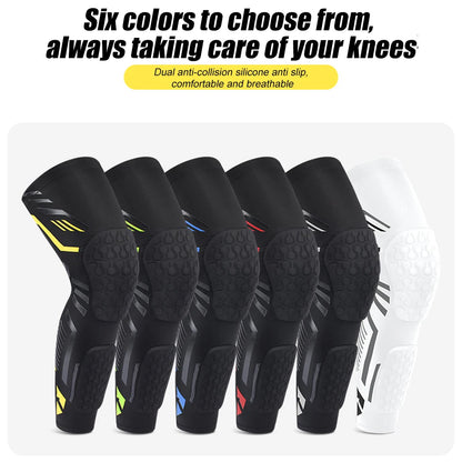 1PC Knee Compression Sleeve with Padded Protection - Breathable Leg Support for Basketball,Football,Running,Sport- Youth & Adult