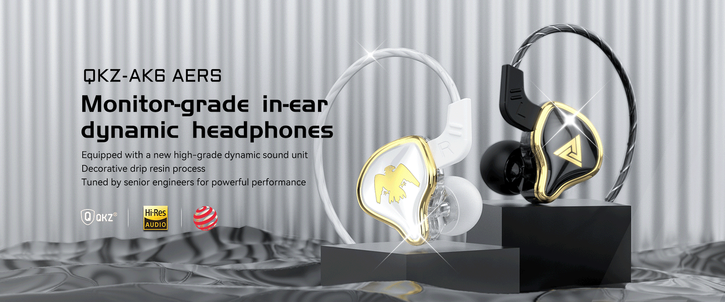 QKZ AK6 SK7 Copper Driver HiFi Wired Earphone with MIC Sport Running Headphones Bass Stereo Headset Music Earbuds fone de ouvido