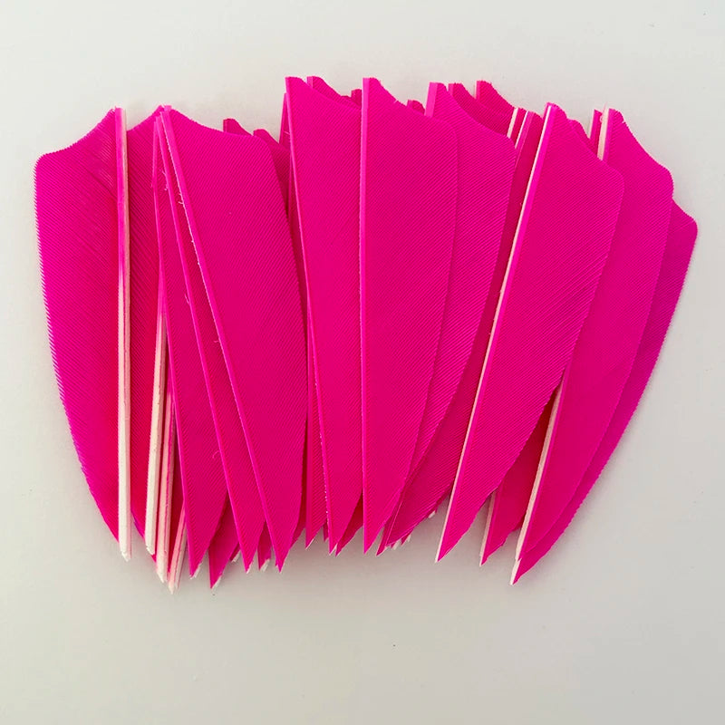 50Pcs 3 Inch Turkey Arrow Feathers Right  Wings Shield Cut Archery Feather Fletching for Bow and Arrow Accessories