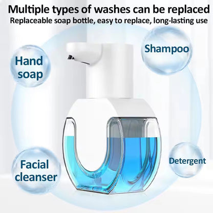 New Wall Mounted Automatic Soap Dispenser Foam Smart Hand Washing Machine 500ml Liquid Rechargeable Bathroom Induction Sensor