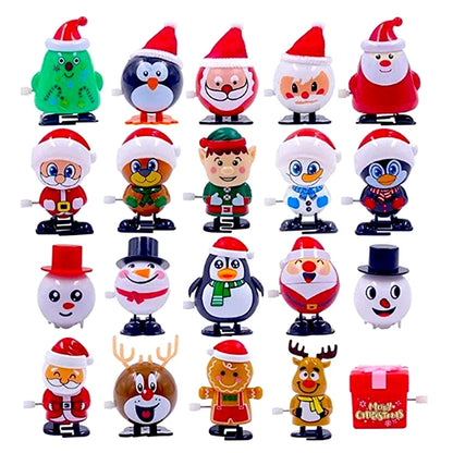 Christmas Ornament Children Toys Jumping Santa Claus Elk Snowman Penguin Kindergarten Festive Party Supplies New Year Gifts