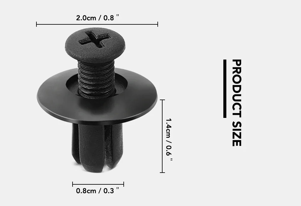 Car Bumper Fender 8mm Hole 1000/500/50Pcs Plastic Rivets Fastener Screw Door Trim Panel Retainer Fastener Clips Car Accessories