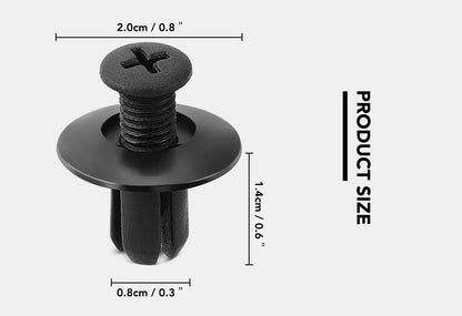Car Bumper Fender 8mm Hole 1000/500/50Pcs Plastic Rivets Fastener Screw Door Trim Panel Retainer Fastener Clips Car Accessories