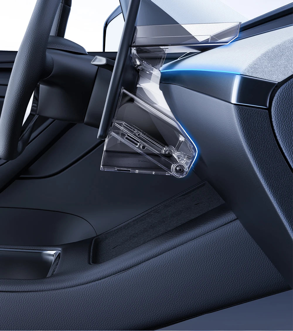 YZ For New Tesla Highland Model 3 Y Juniper Tray Magnetic Under Screen Fold Storage Box ETC Screen Storage Box Accessories