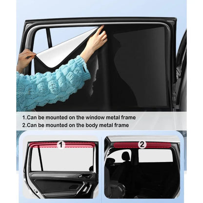 Universal Magnetic Window Shades 2pcs Set for Cars Heat Reduction Privacy Protection Auto Sunshade Car Accessory