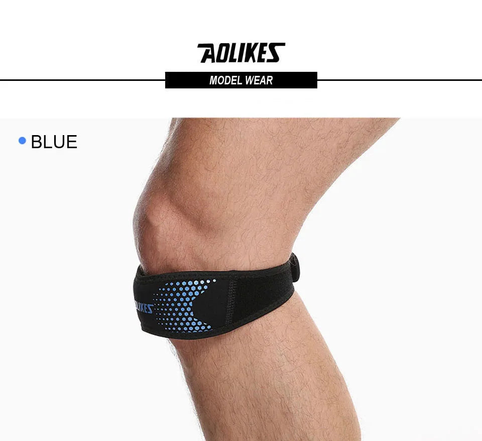 AOLIKES 1PCS Knee Braces for Knee Pain,Patella Knee Support Strap,Adjustable Patellar Tendon Stabilizer Band for Basketball