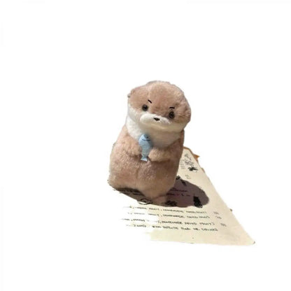 Cute Little Otter Hug Fish Plush Doll Pendant Doll Gift Gift Cute Girl Heart Keychain Pendant Creative Gift