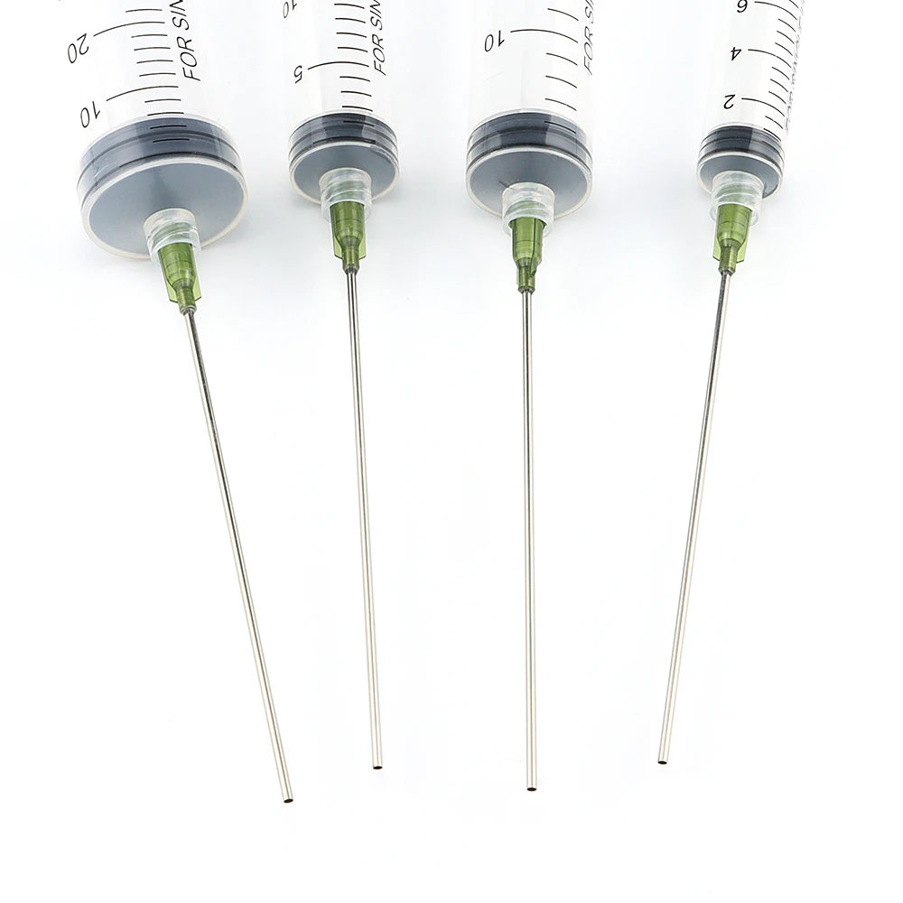 3ml-60ml Plastic Luer Lock Syringe Industrial Syringes With 4 Inch Glue Dispensing Tip and Caps for Oil Glue Liquid,Pet Feeding