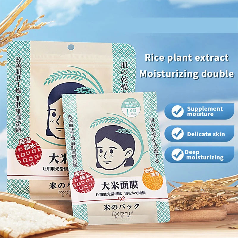 Fadinne Rice Mask — Hydrating, Moisturizing, and Water-Locking Formula for Soft and Supple Skin