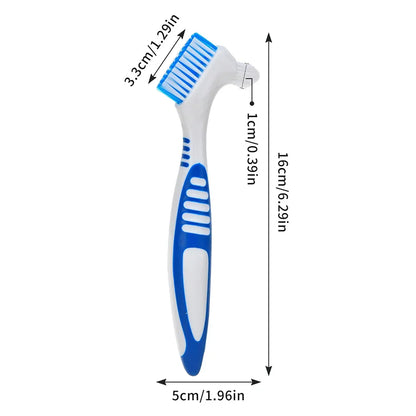Daily Cleaning of Dentures with Dual Head Toothbrush Braces Orthodontic Retainer Brush Oral Cleaning Brush Oral Cavity Care Tool