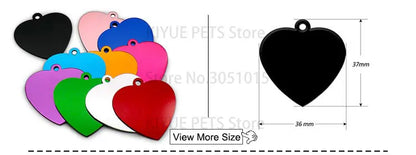 Personalized Random Mix 20pcs Aluminum Pet Dog Tag Nameplate Pedant For Cat Collar Ring Anti-Lost Accessories