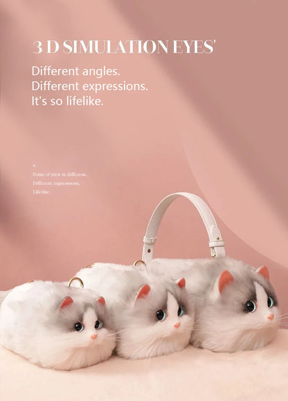 New Cute Popular Cat Small Bag Smooth Hand Feeling Not Easy To Lose Hair Hundred Mobile Phone Net Red Chain Crossbody Bag